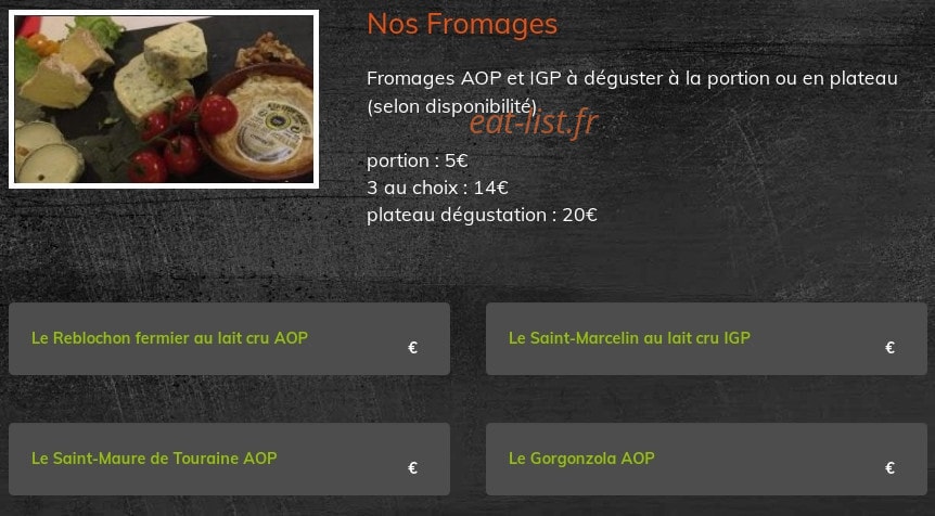 Au Bon Moment — carte page 5