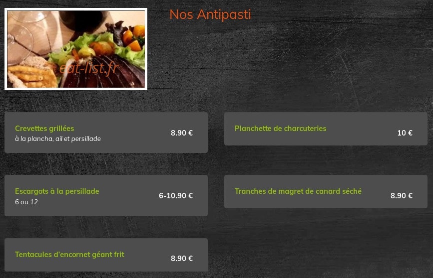 Au Bon Moment — carte page 6