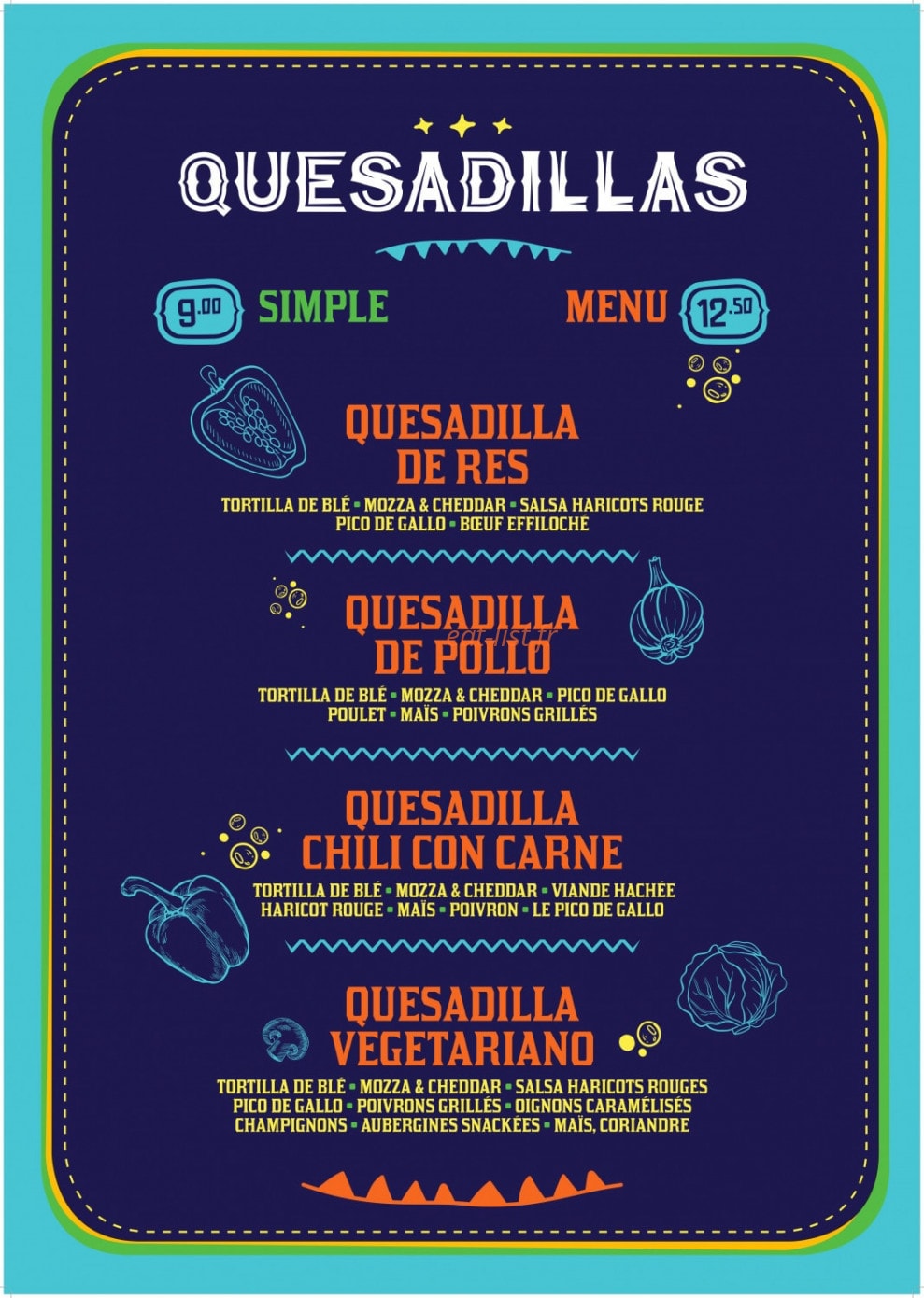 Au Taco Tac — carte page 3