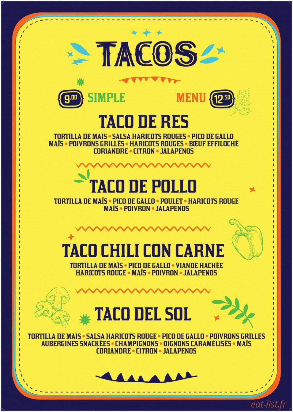 Au Taco Tac — carte page 2