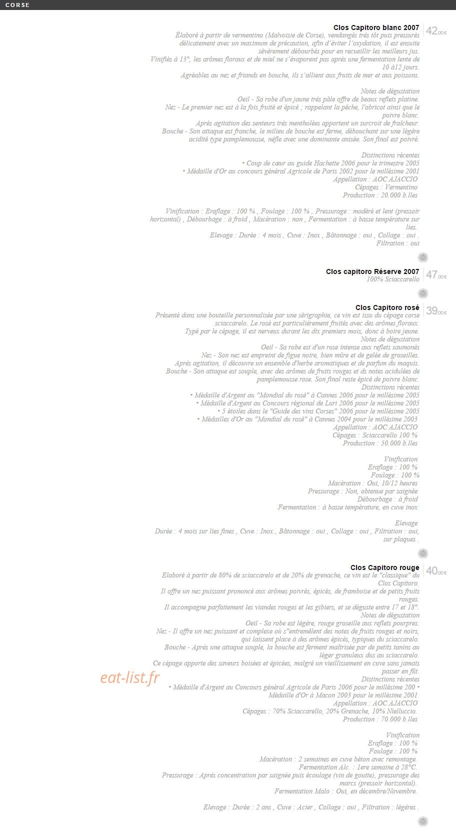 Auberge Napoleon — carte page 6