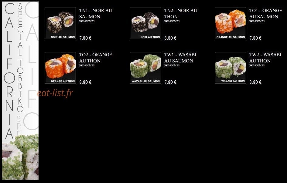 Ayako Sushi — carte page 18