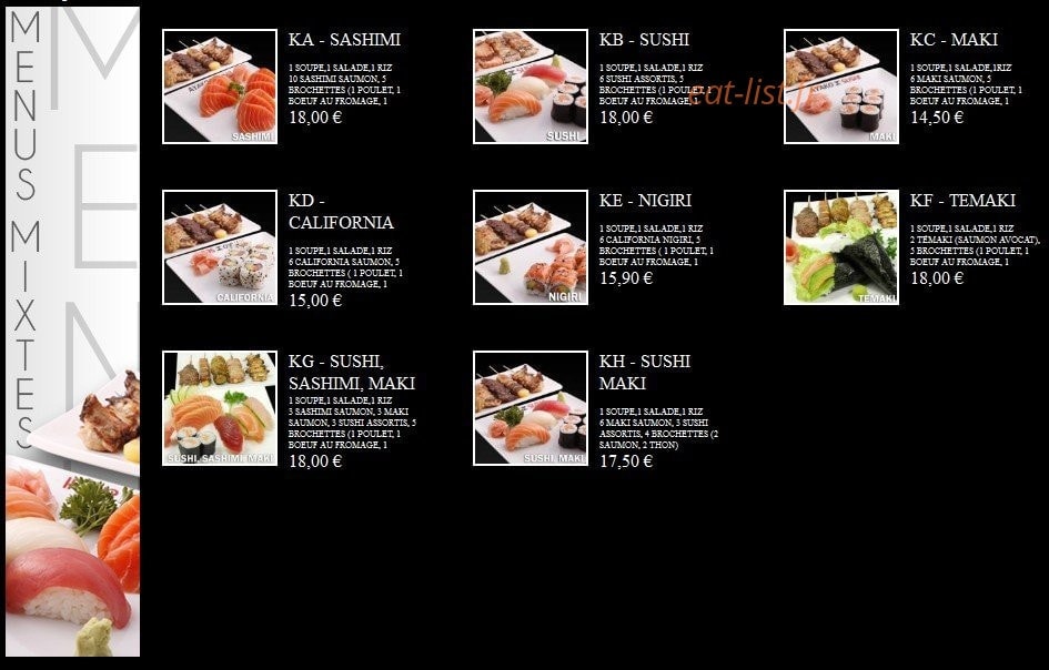 Ayako Sushi — carte page 6