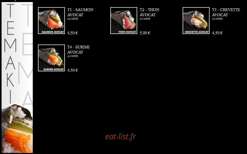 Ayako Sushi — carte page 5