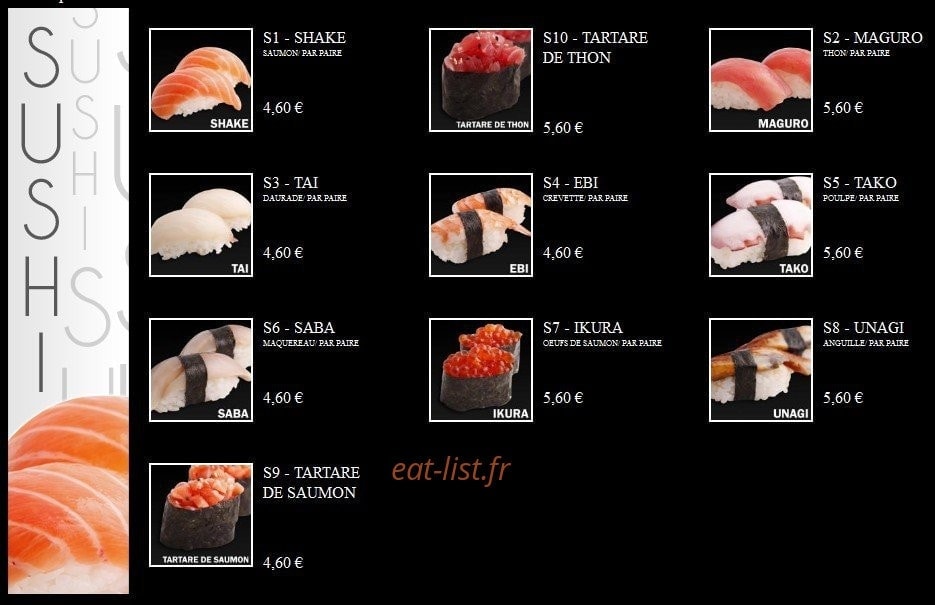 Ayako Sushi — carte page 9