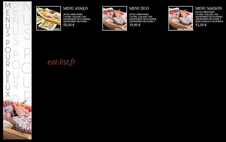 Ayako Sushi — carte page 7