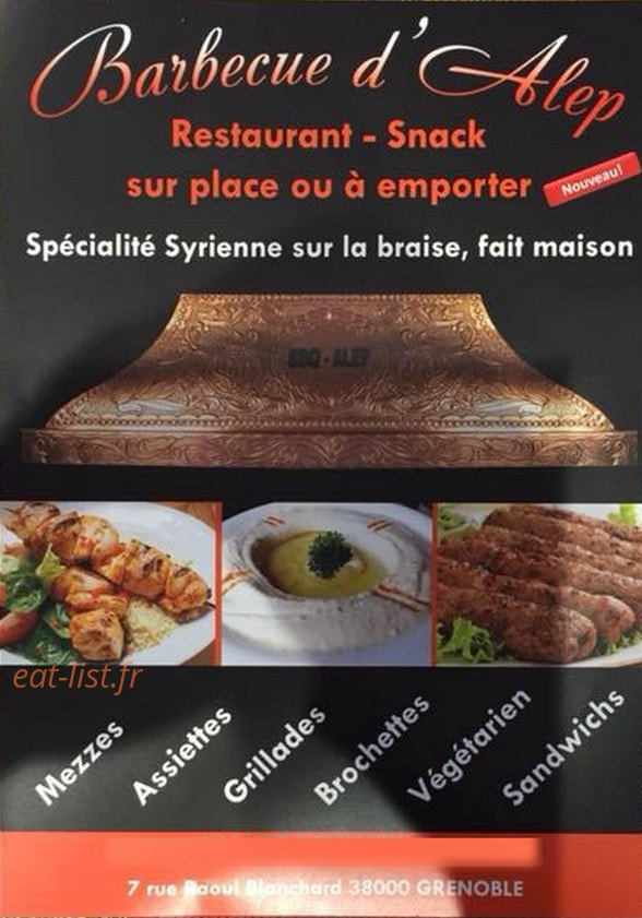 Barbecue d'Alep — carte page 1