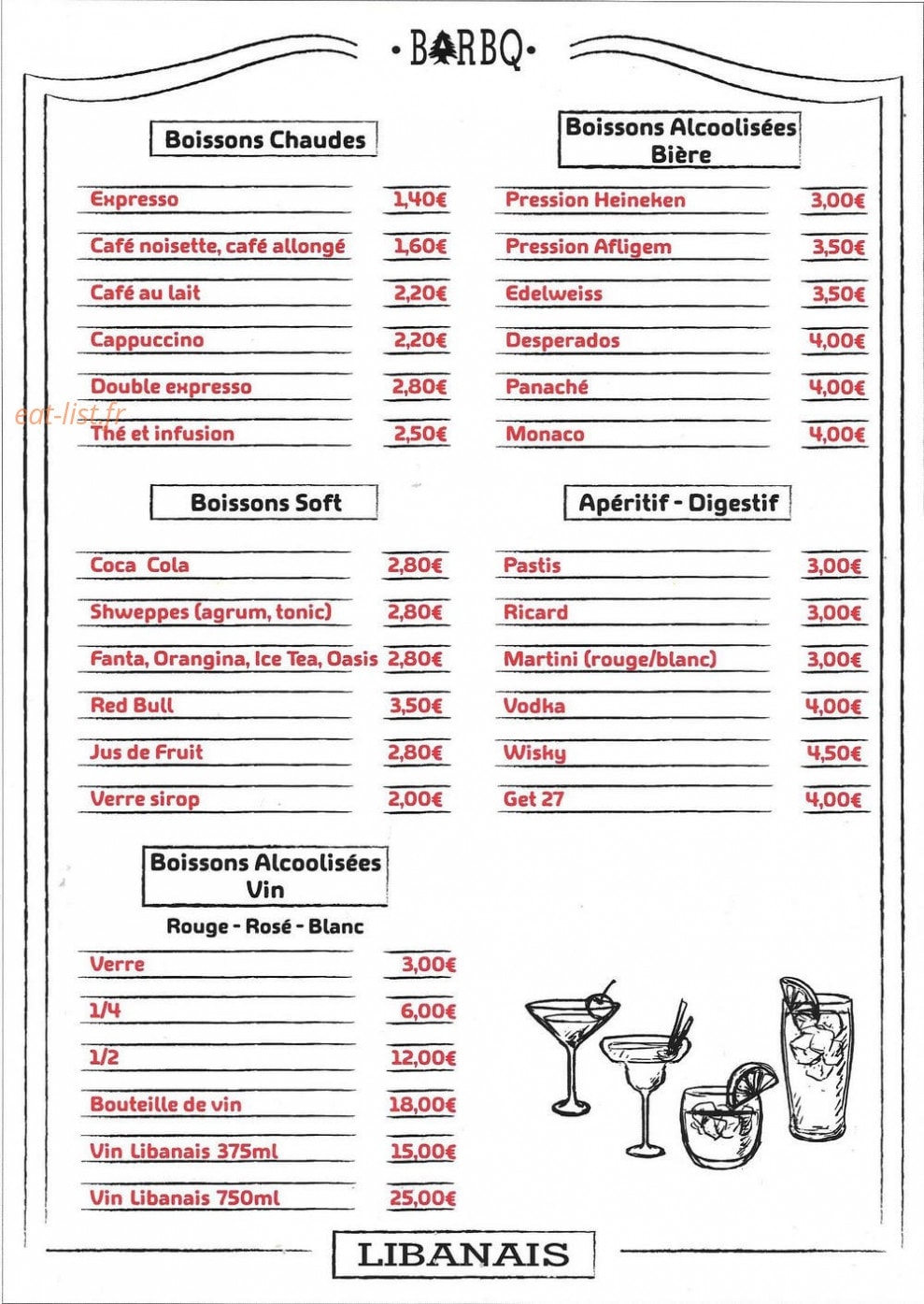 BARBQ libanais — carte page 5