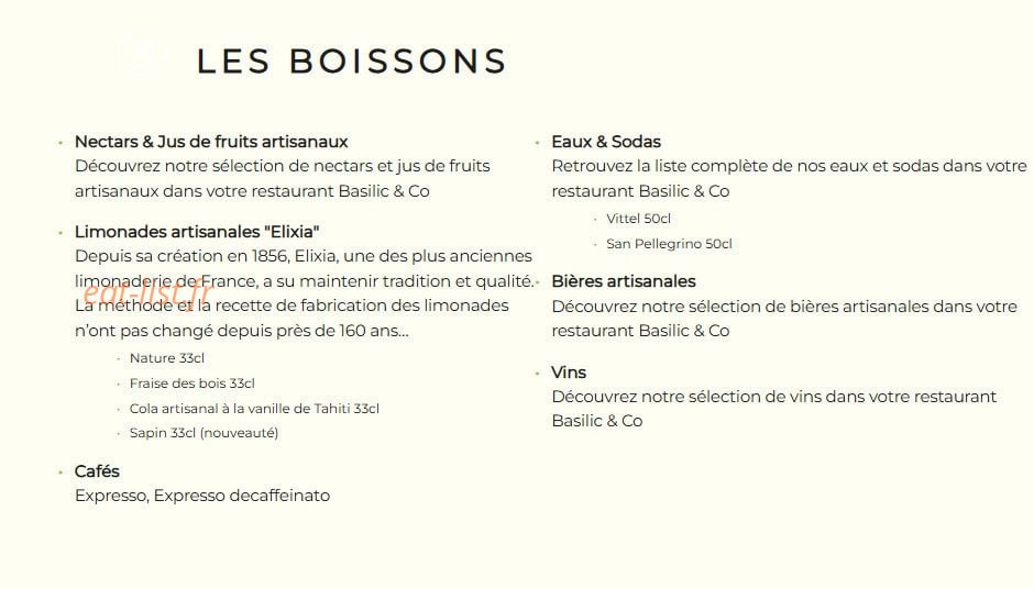 Basilic & Co — carte page 7