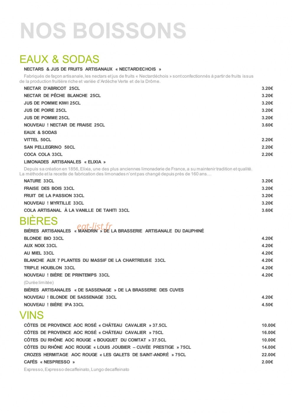 Basilic & Co — carte page 5