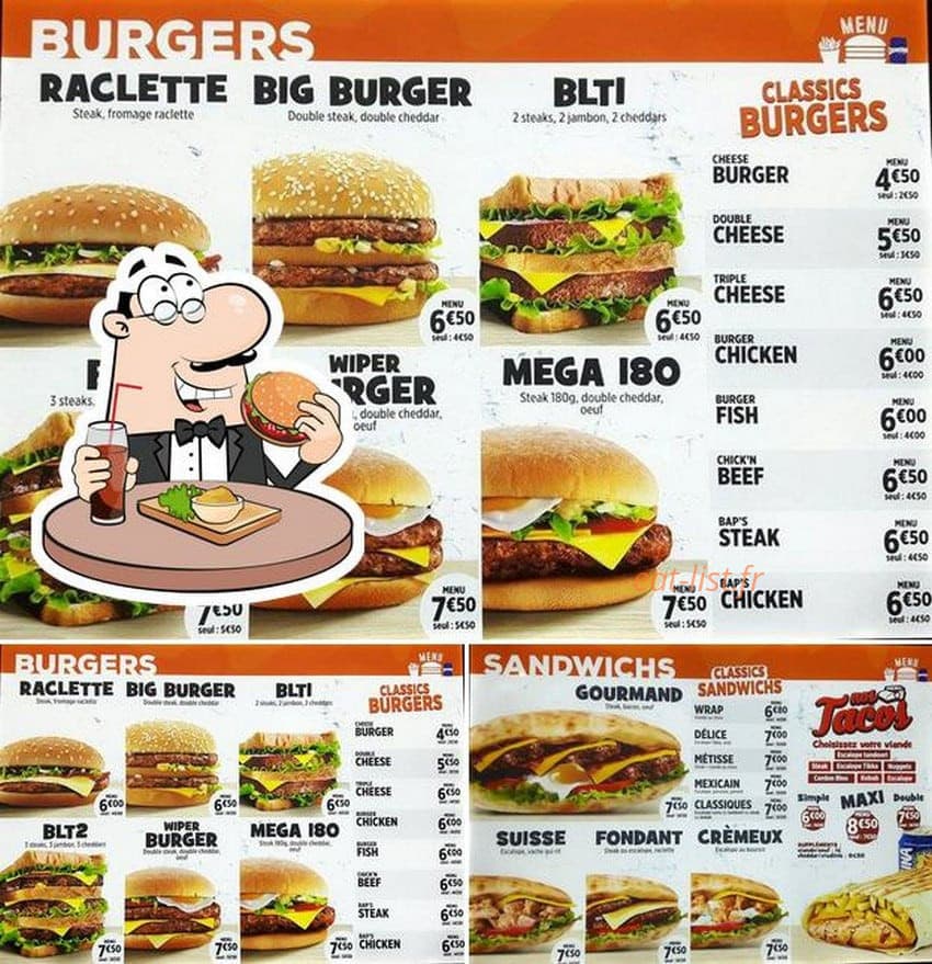 Best Food — carte page 1