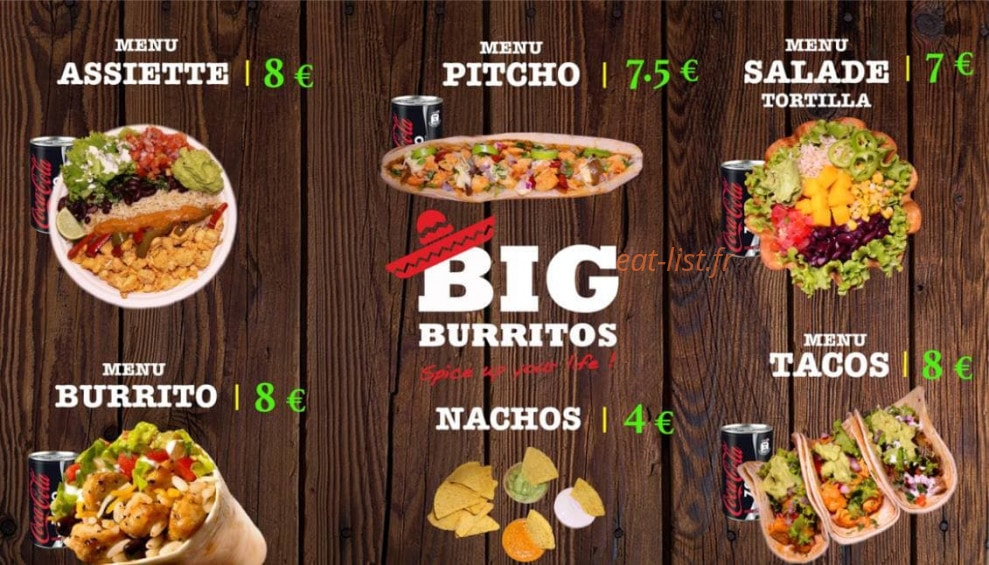 Big burritos — carte page 1