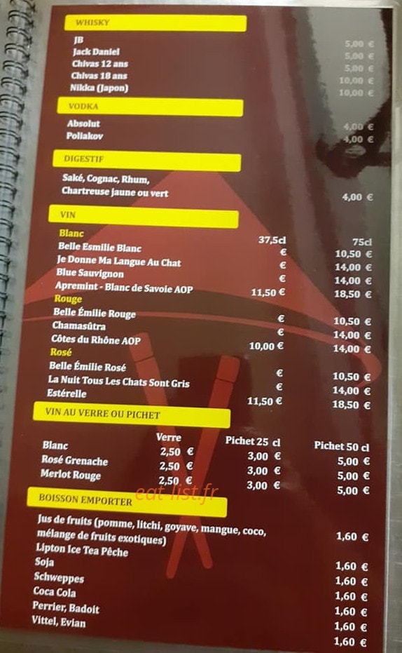 Bistrot Viet — carte page 9