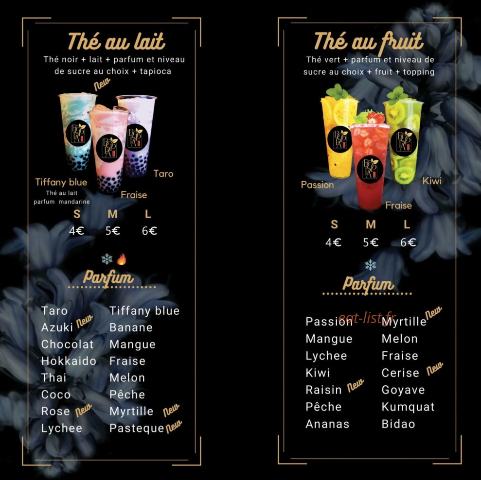 Boppa Tea — carte page 2