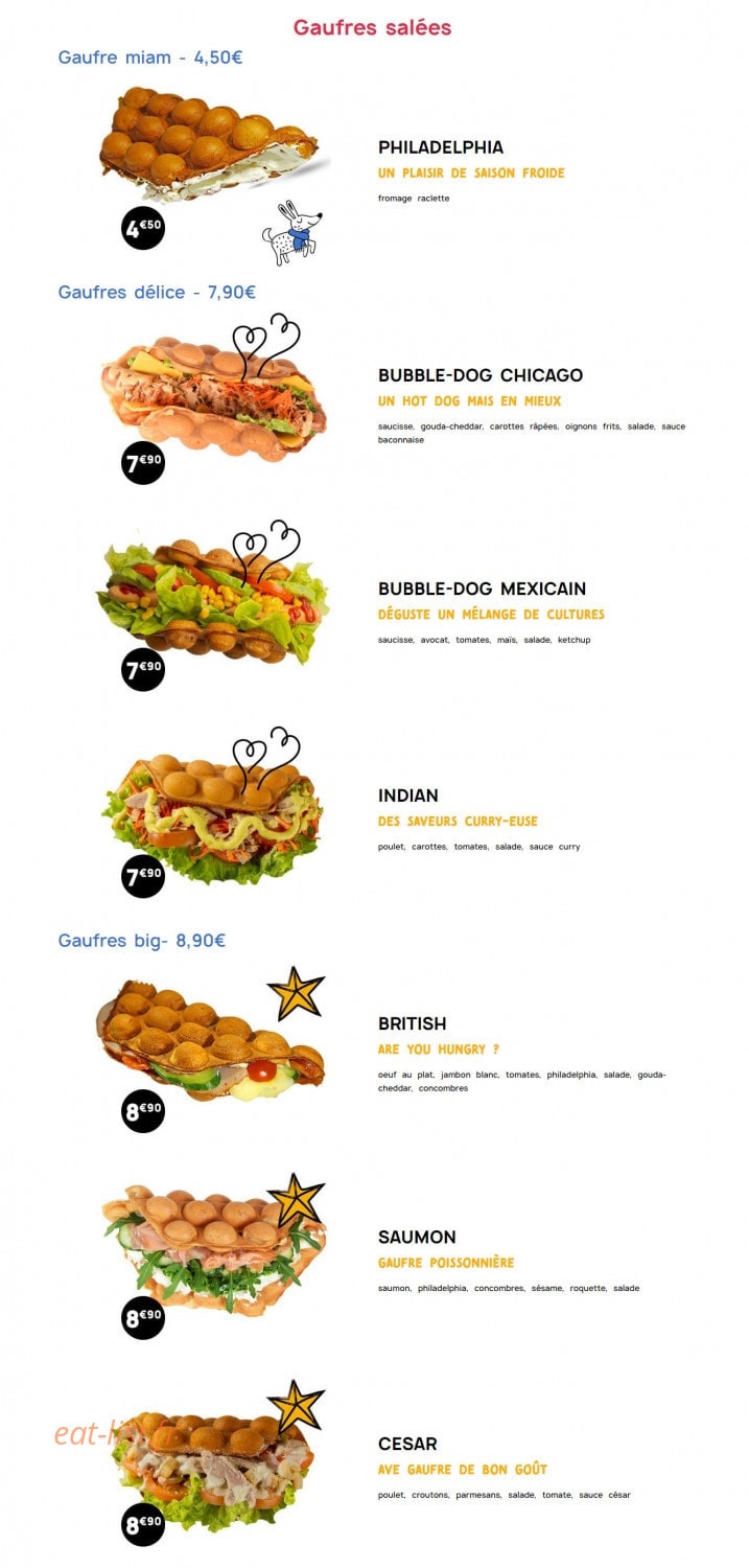 Bubble Boom Café — carte page 11