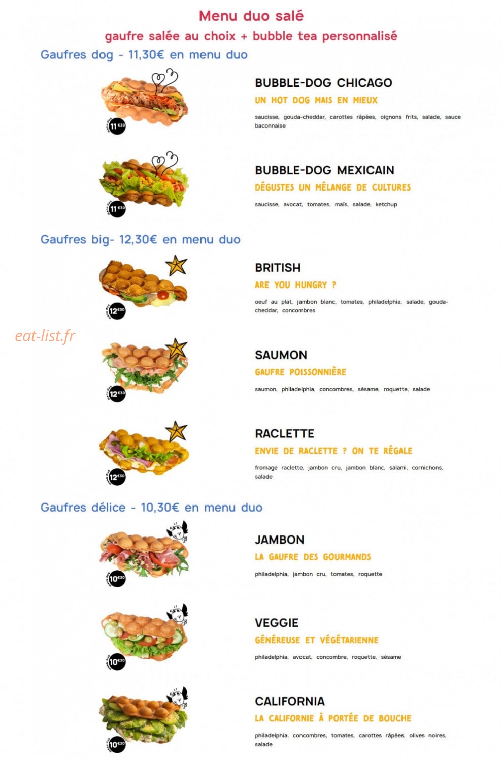 Bubble Boom Café — carte page 4