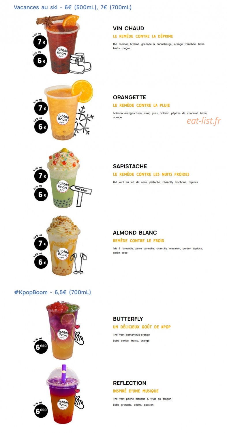 Bubble Boom Café — carte page 15