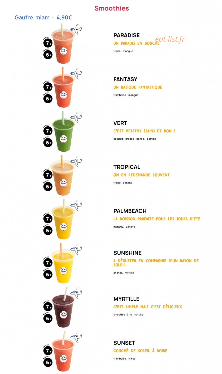Bubble Boom Café — carte page 21