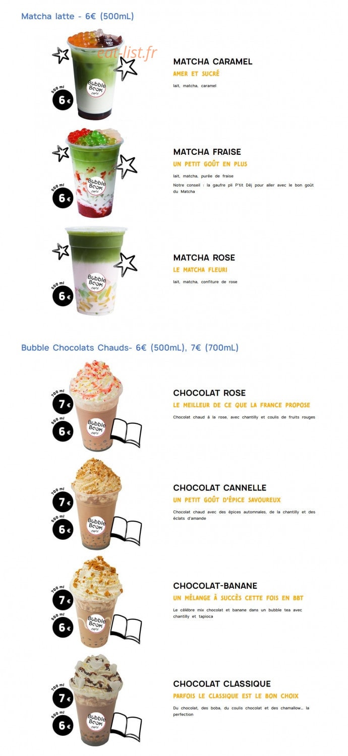 Bubble Boom Café — carte page 16