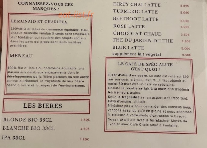 Café Myrö — carte page 2
