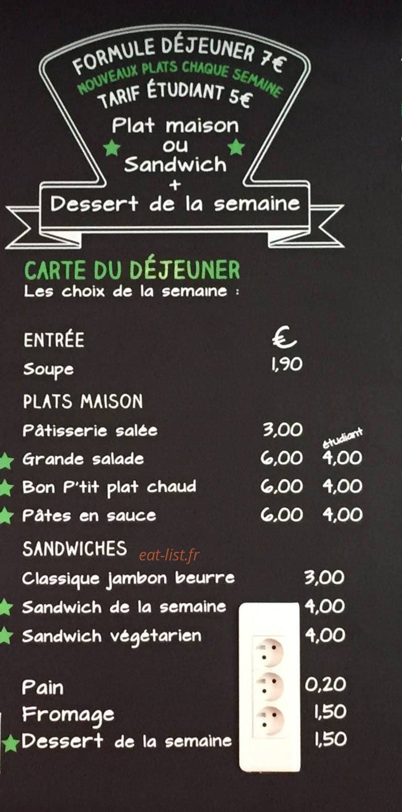 Cafet' Ensag — carte page 2