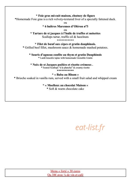 Caffé forte — carte page 4