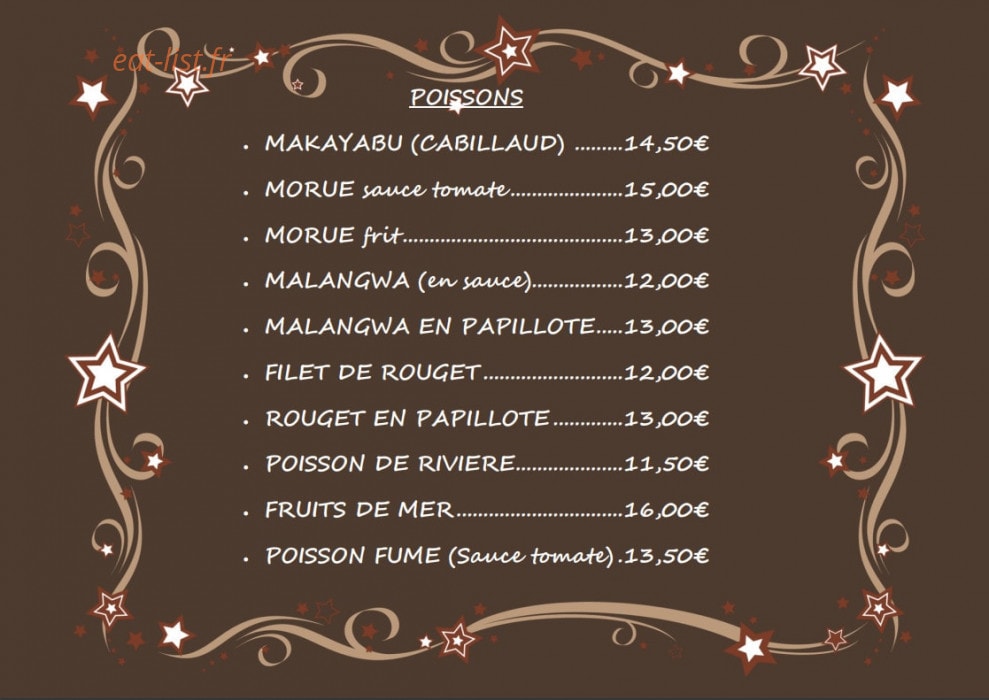 Casa Restaurants Afro-kongo — carte page 4