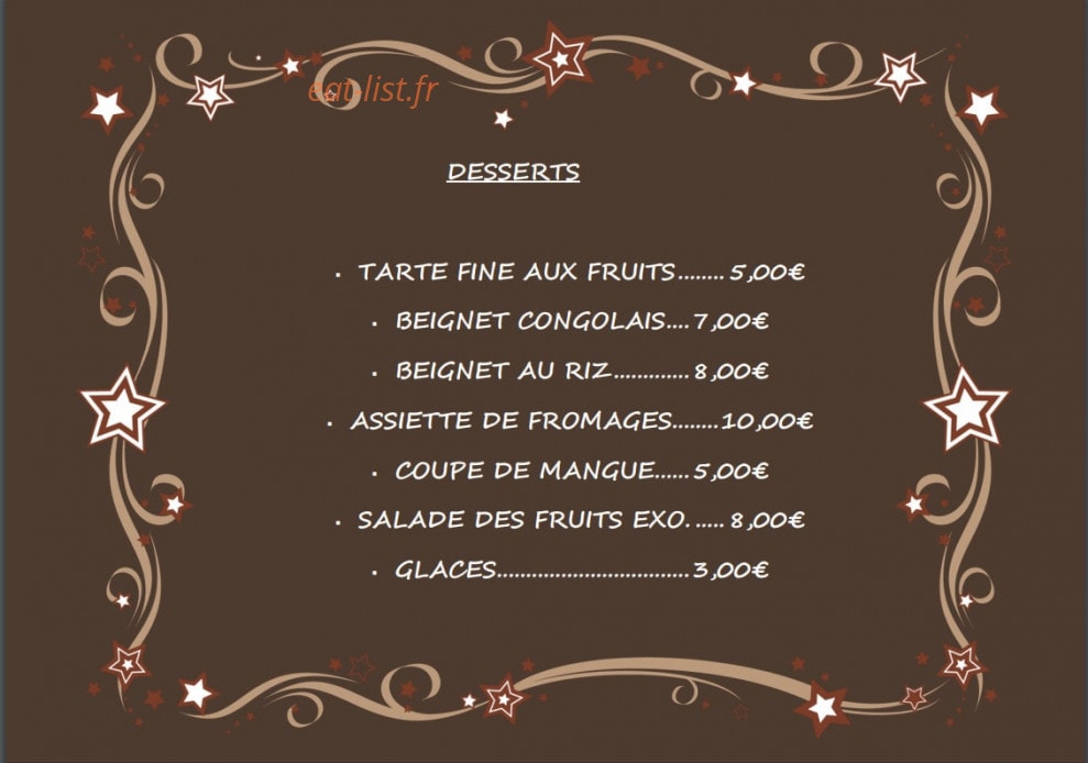 Casa Restaurants Afro-kongo — carte page 6