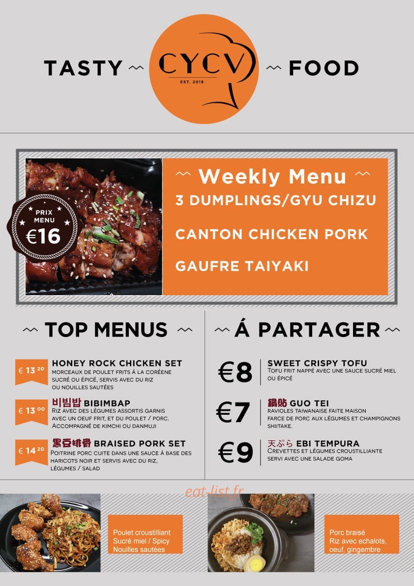 Chef Yoan — carte page 1