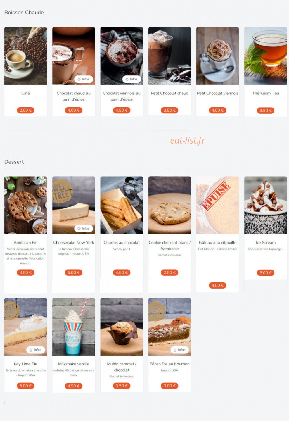 Chez Harry — carte page 4