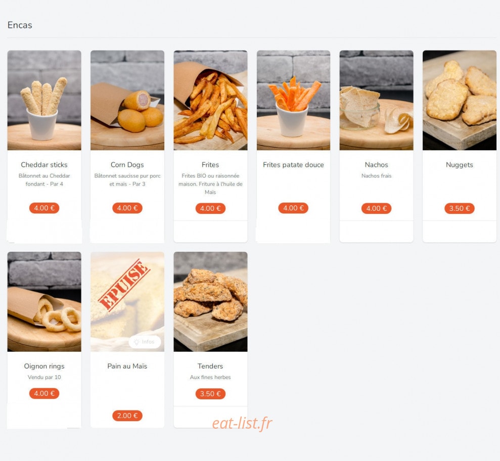 Chez Harry — carte page 2