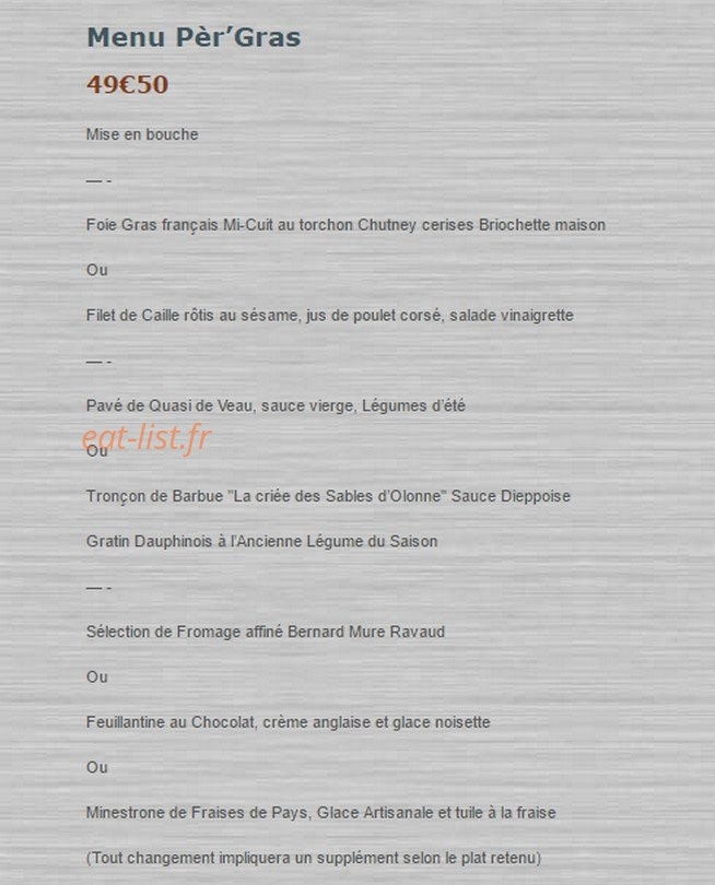 Chez le Pèr'Gras — carte page 1