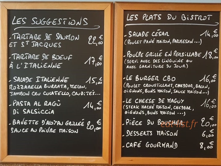 Chez Maguy — carte page 1