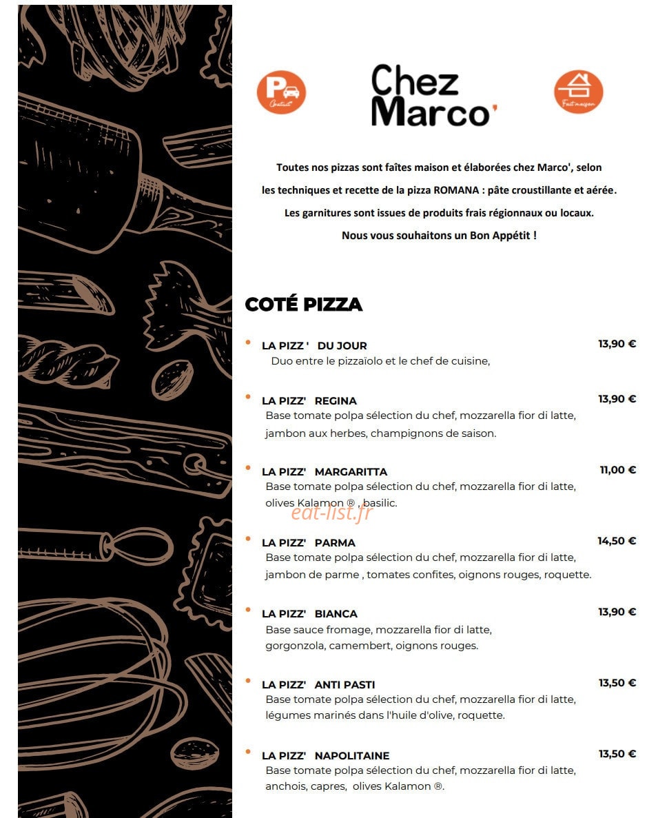 Chez Marco — carte page 2