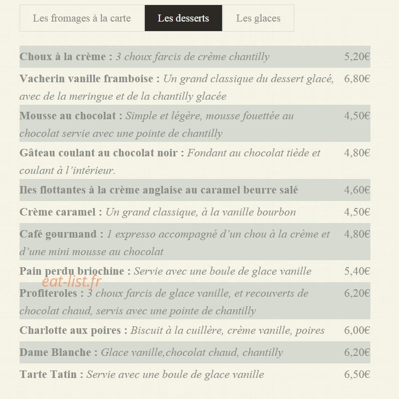 Chez Marius — carte page 9