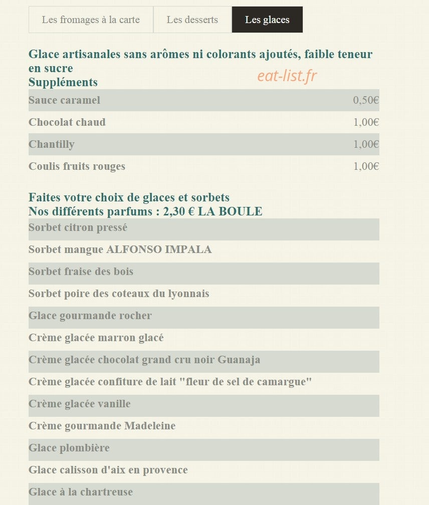 Chez Marius — carte page 10