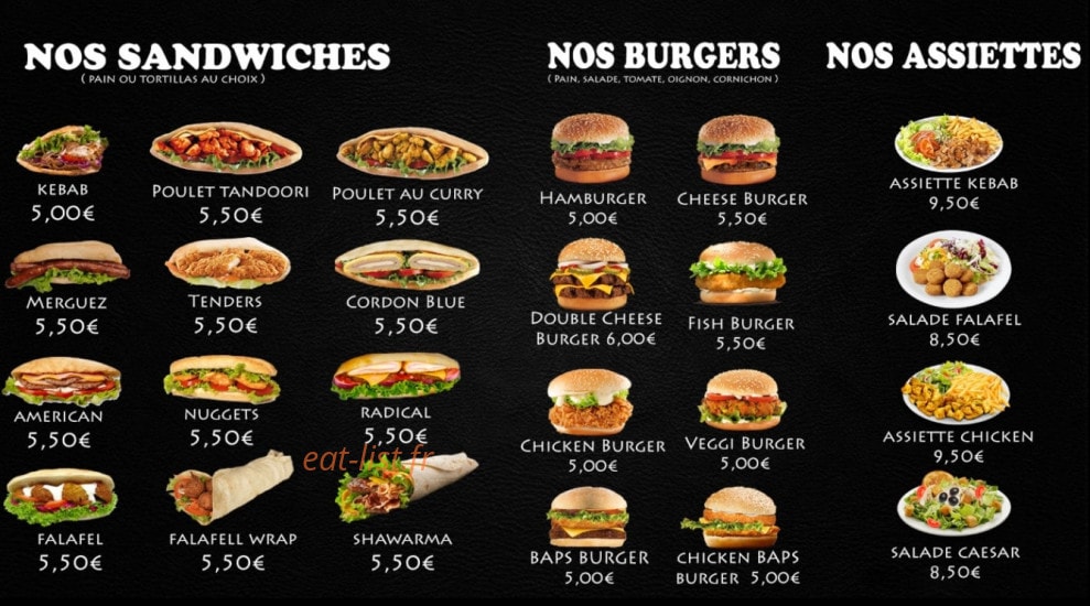 Chez Thusi — carte page 1