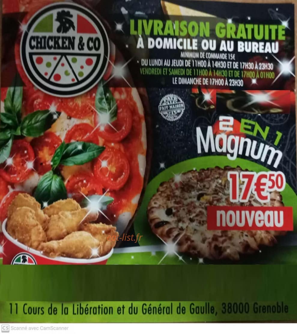 Chicken and Co — carte page 1