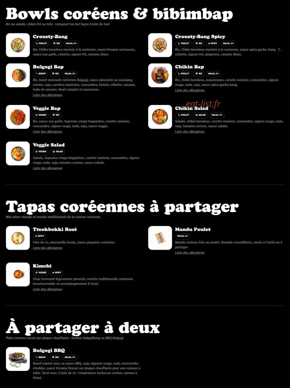 Chikin Bang — carte page 3