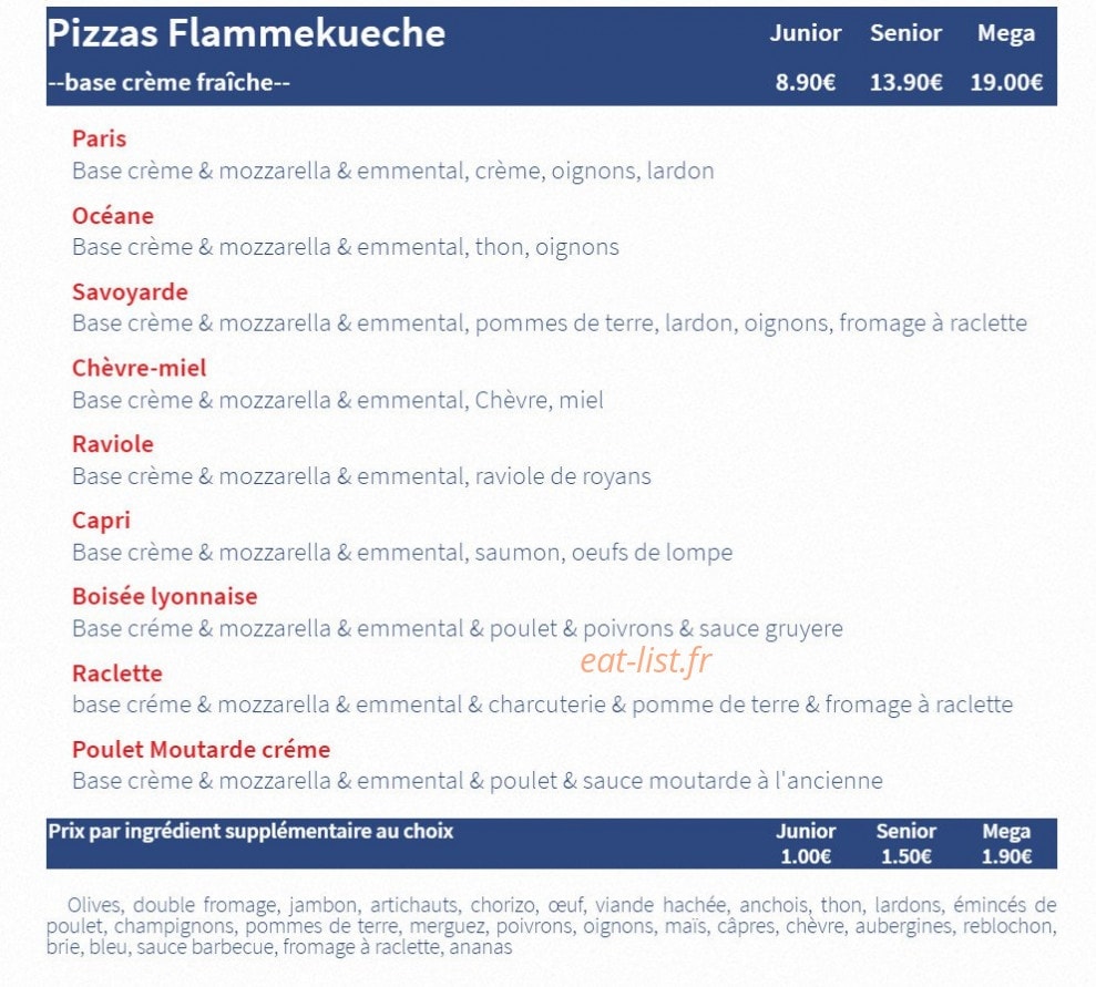 Chrono Pizza — carte page 3