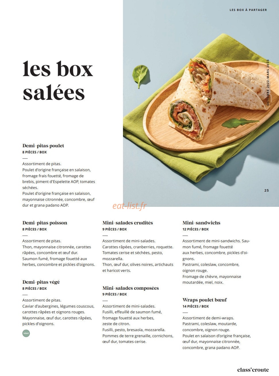 Class'croute — carte page 23