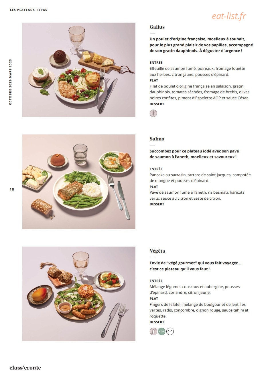 Class'croute — carte page 16