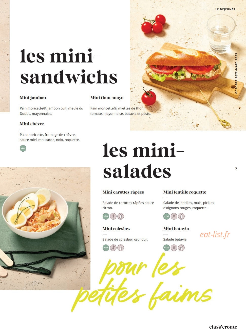 Class'croute — carte page 5