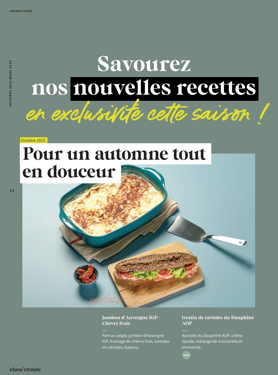 Class'croute — carte page 10
