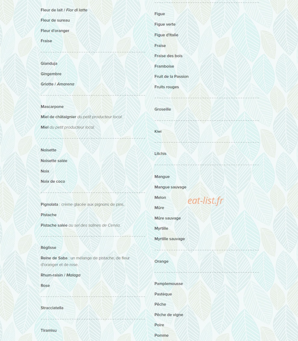 Crème croquante — carte page 2