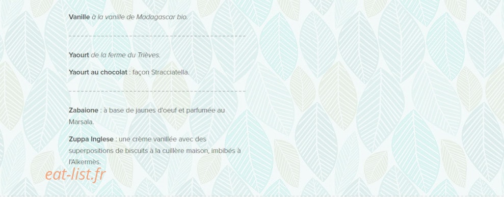 Crème croquante — carte page 3