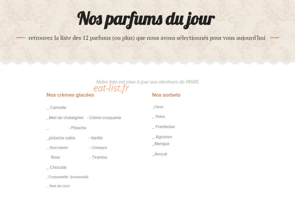 Crème croquante — carte page 8