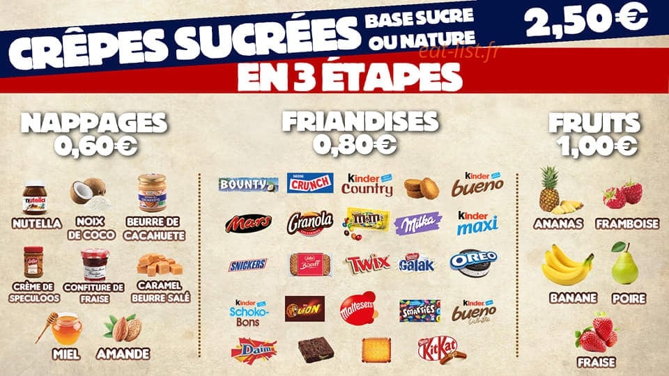 Crepes 'n Shakes — carte page 1