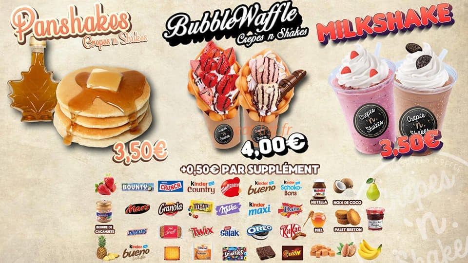 Crepes 'n Shakes — carte page 2