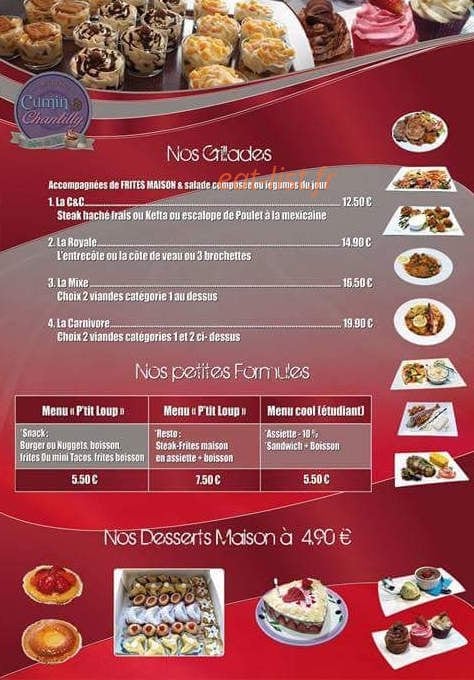 Cumin & Chantilly — carte page 3